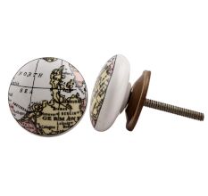 Germany Map Ceramic Drawer Knob
